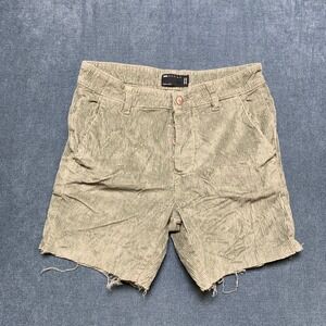 ASOS Corduroy Shorts Women's Green Frayed Hem Button Fly Casual Everyday Wear